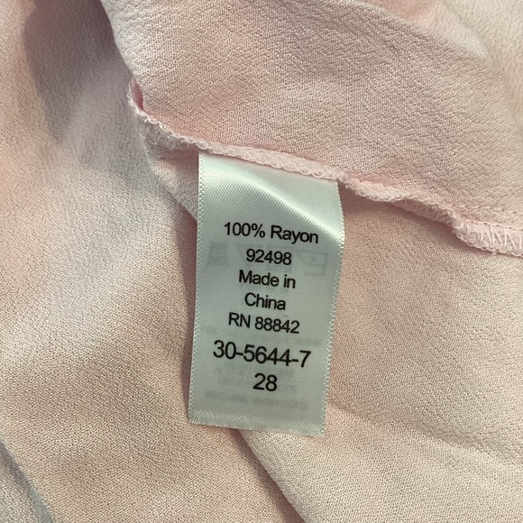 Ellos Top Size 28 Pink Short Sleeve - Picture 7 of 7